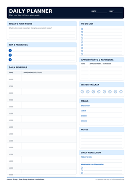 Printable Daily Planner