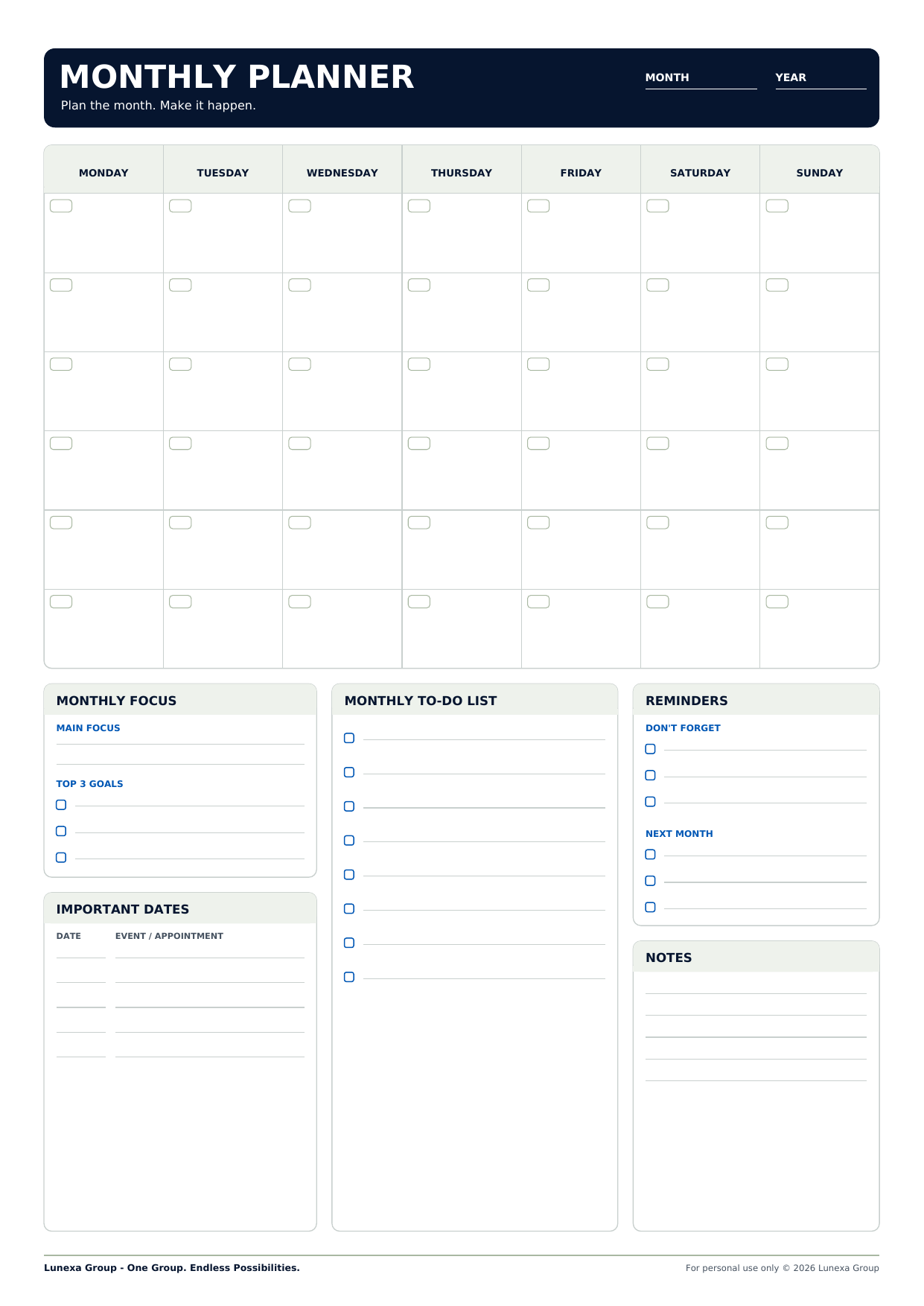 Undated Monthly Planner_0