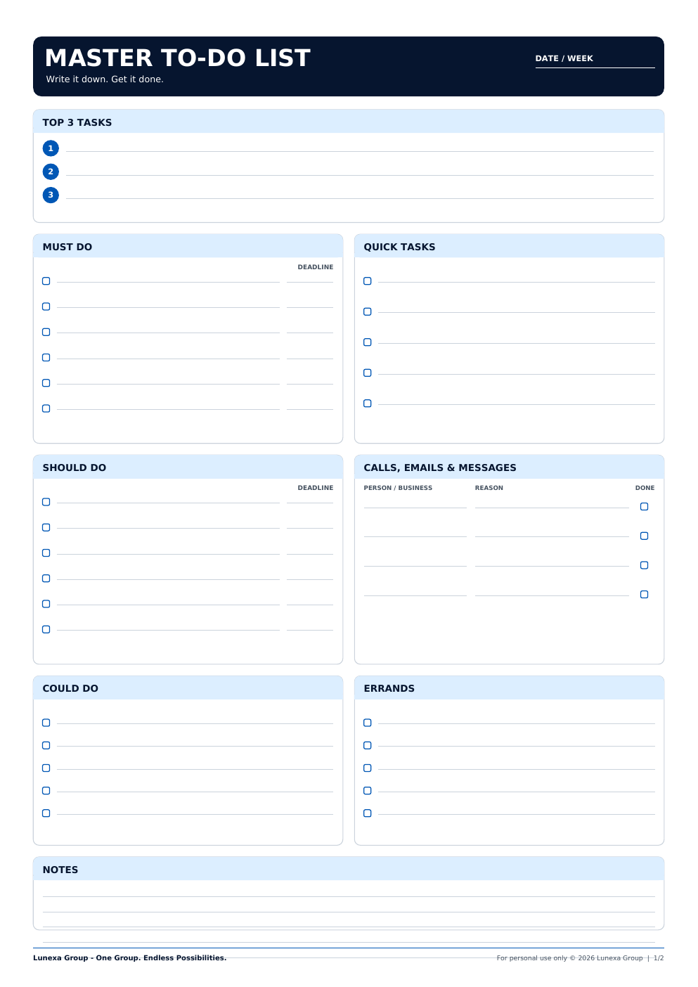 To-Do List & Priority Planner