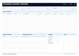 Monthly Business Income & Expense Tracker