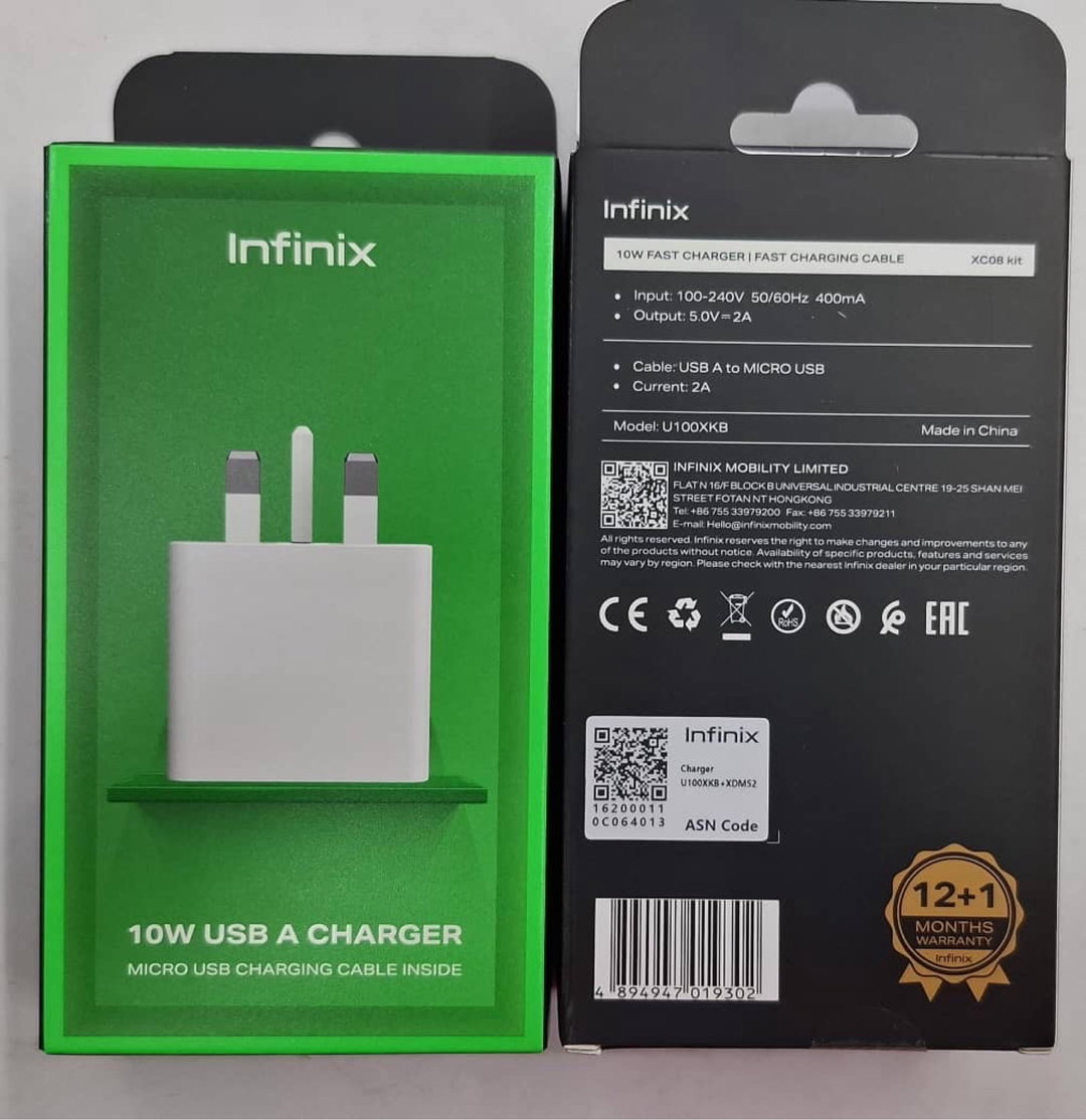 10W Infinix Charger