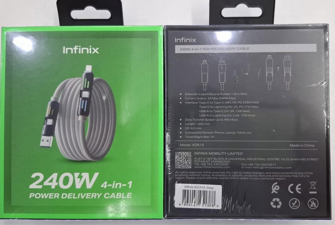 Infinix 230W 4in1 Cable