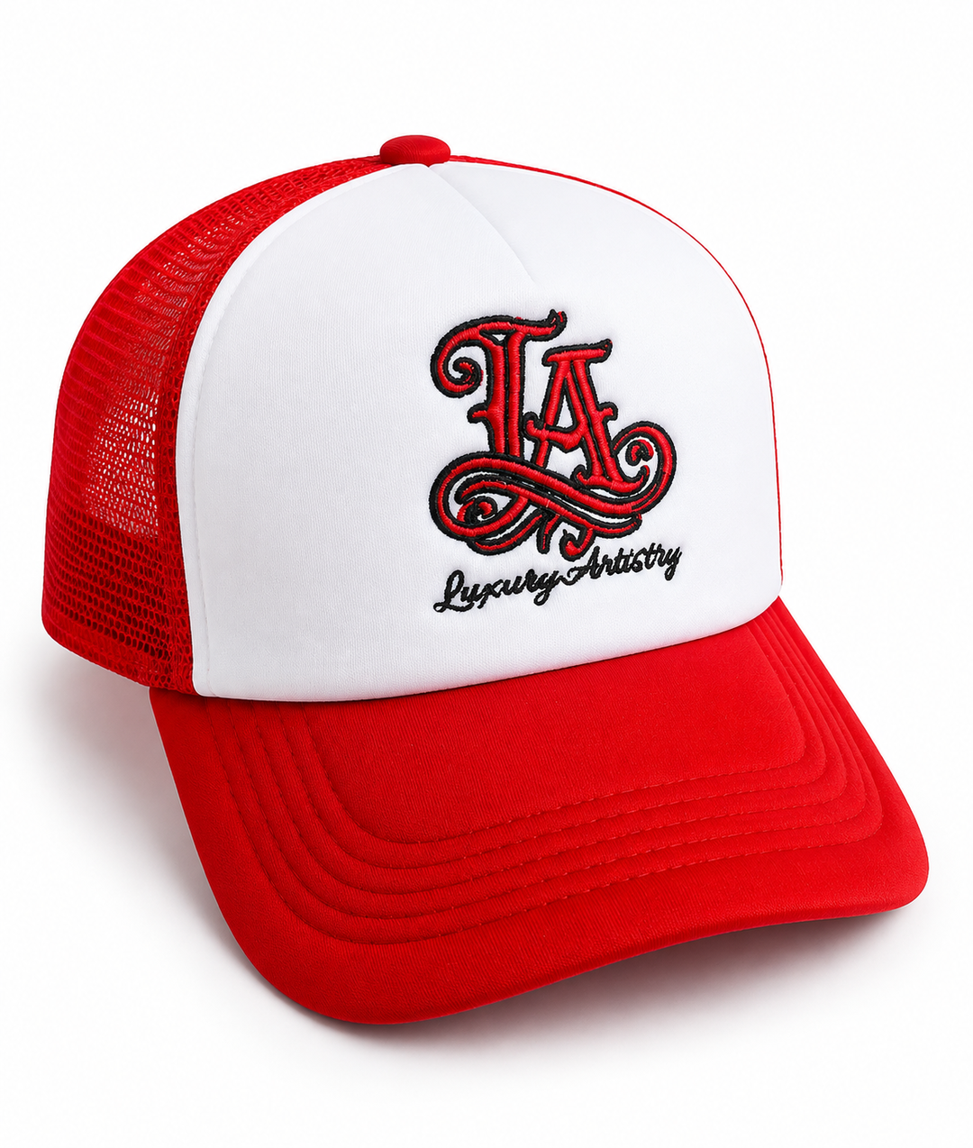 “Luxury Artistry” Plain - Red Trucker Hat
