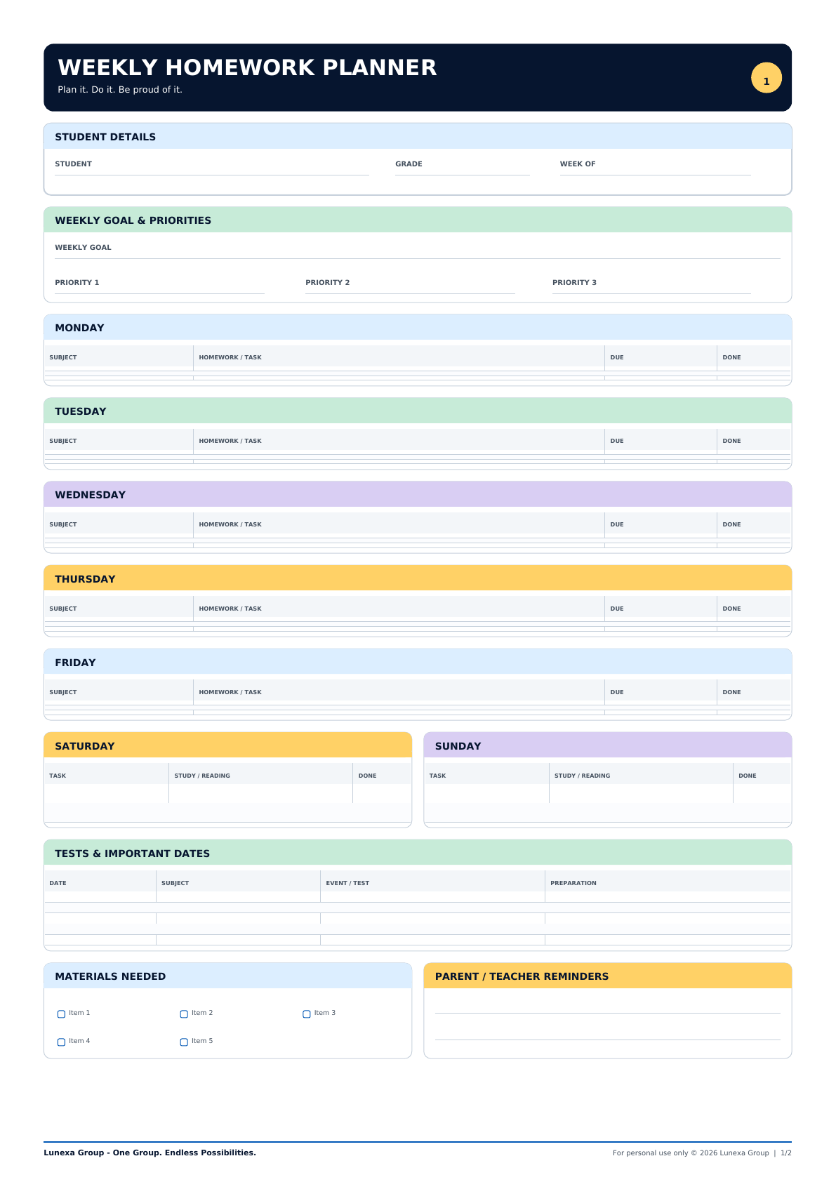 Student Homework Planner_0