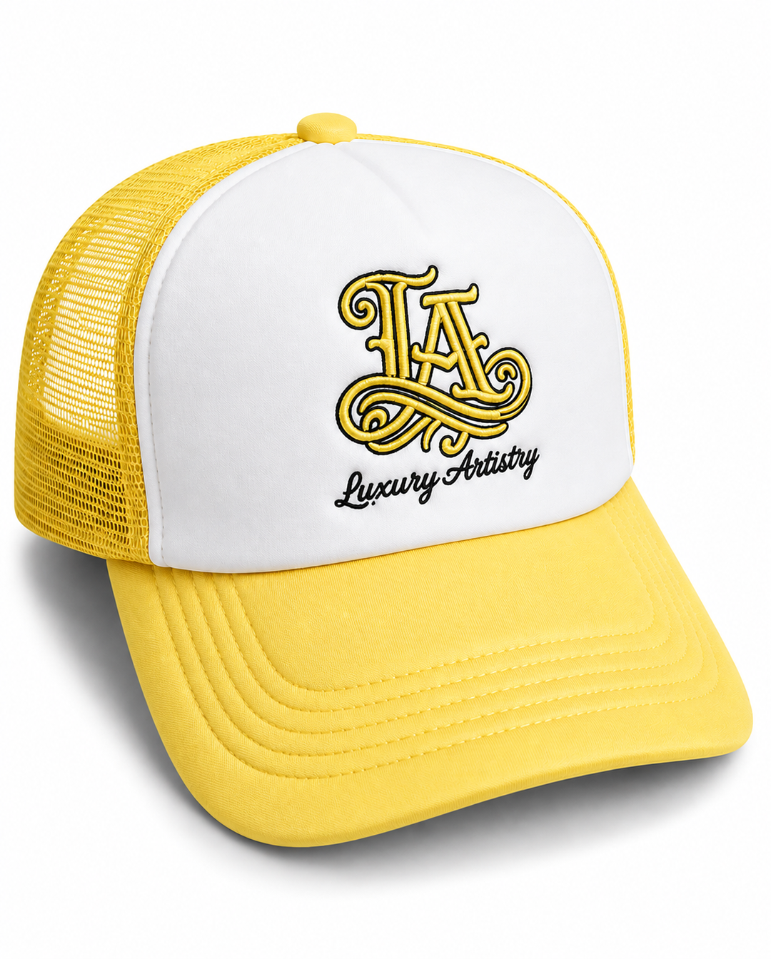 “Luxury Artistry” Plain - Yellow Trucker Hat