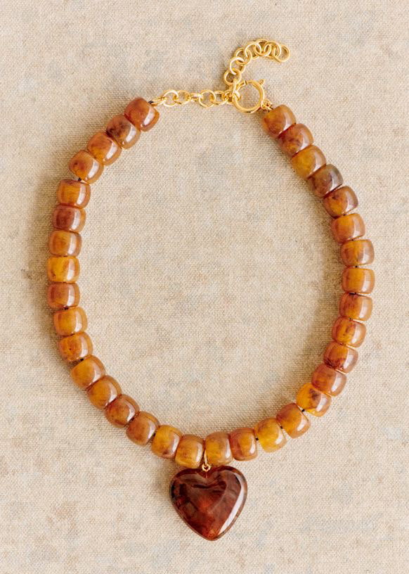Bahari Coffee Beaded Necklace