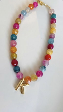 Collar Multicolor + Inicial