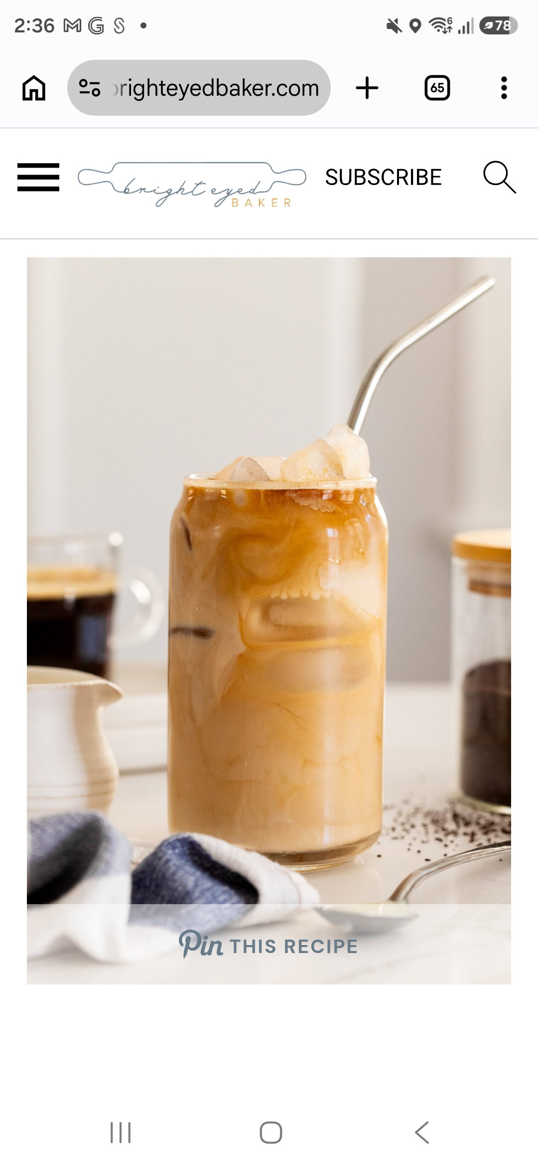 Iced Spanish Latte
