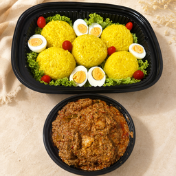 Pulut kuning (Chicken Rendang)