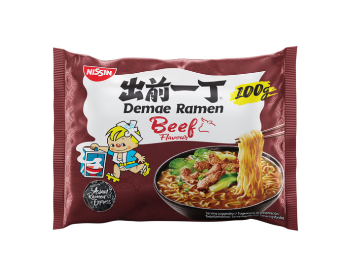Fideos Ramen Demae Beef, caldo sabor a Ternera 100 g
