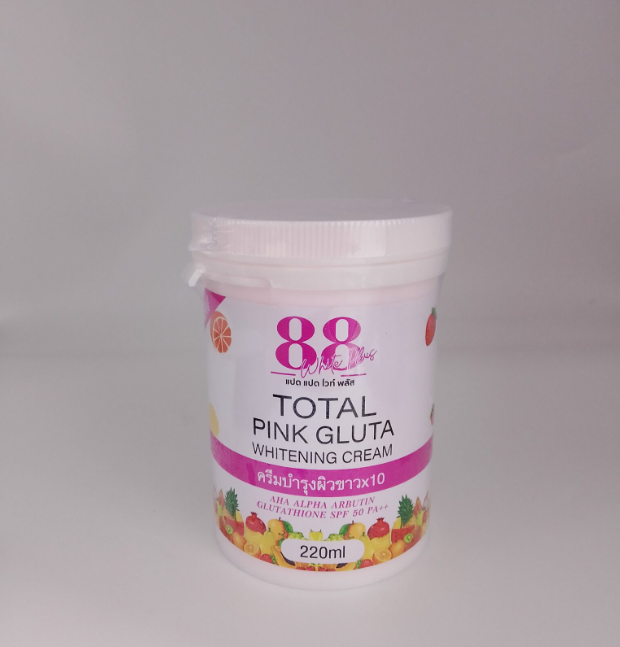 88 - Total Pink Gluta Whitening Cream 220ml | Wholesale Skincare & Body Care Singapore_0