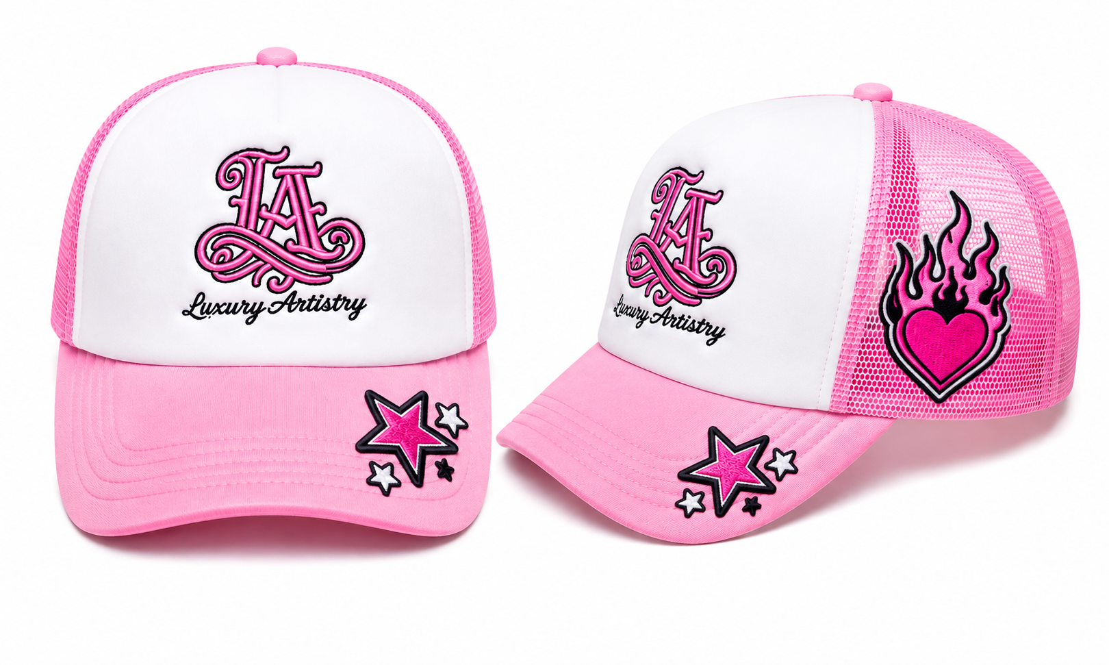 (Customized) Light Pink Trucker Hat_0