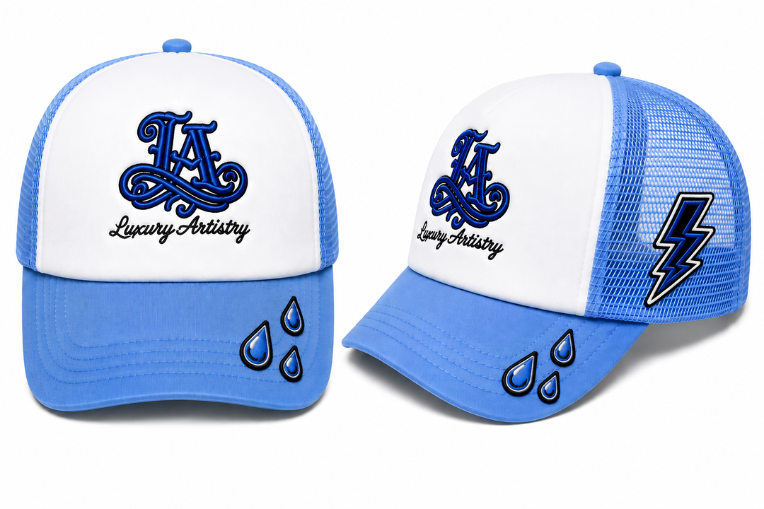 (Customized) Light Blue Trucker Hat