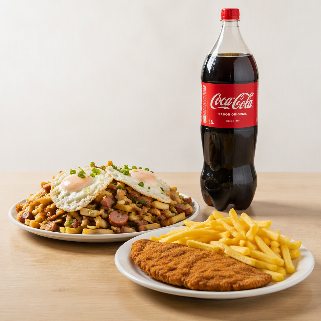 Promo 4 - Gramajo p/2 + milanesa c/fritas + refresco 1.6L