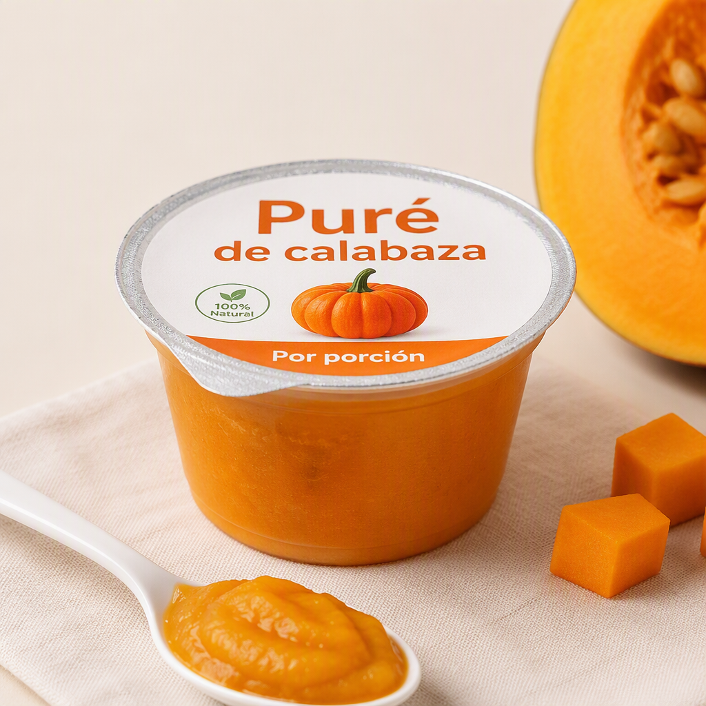 Pure de calabaza o manzana