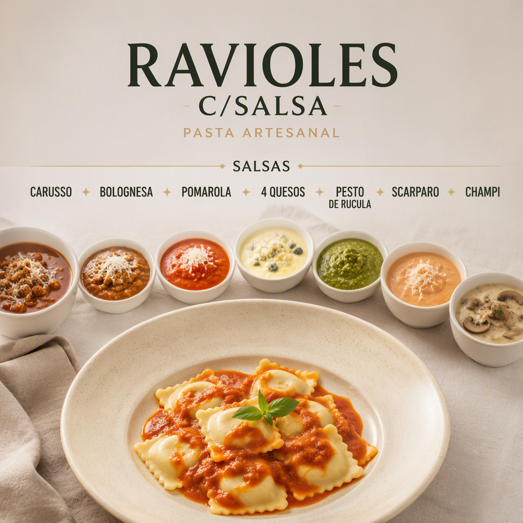 Ravioles c/salsa
