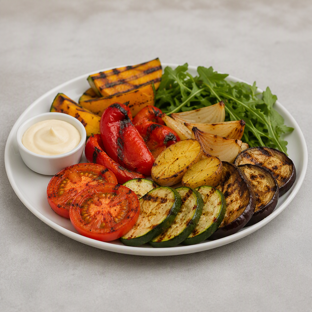 Verduras asadas con alioli