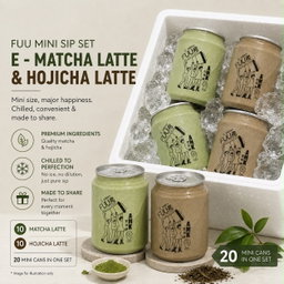 FUU Mini Sip Set E - Matcha Latte (10) & Hojicha Latte (10) 