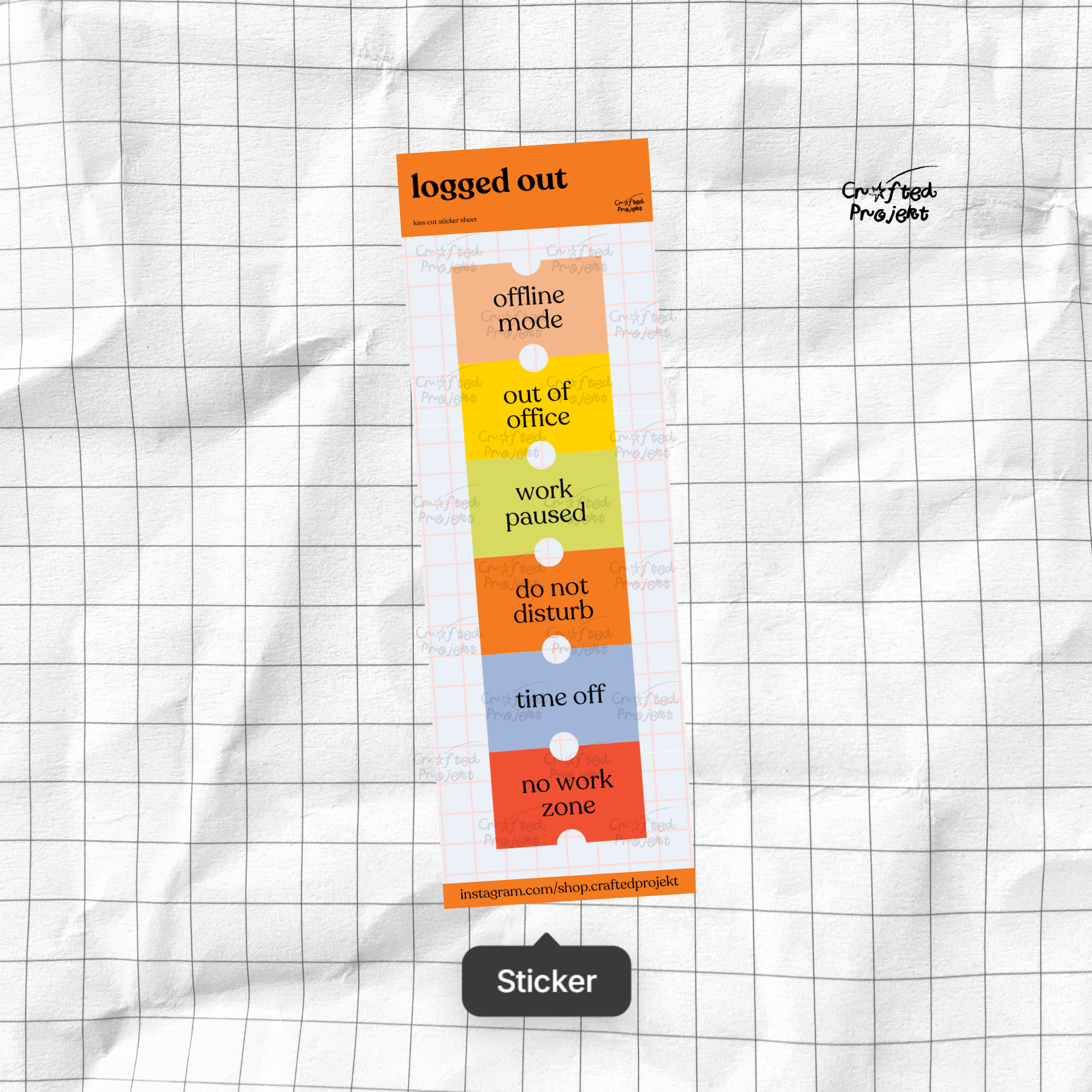 Logged Out - Sticker Sheet