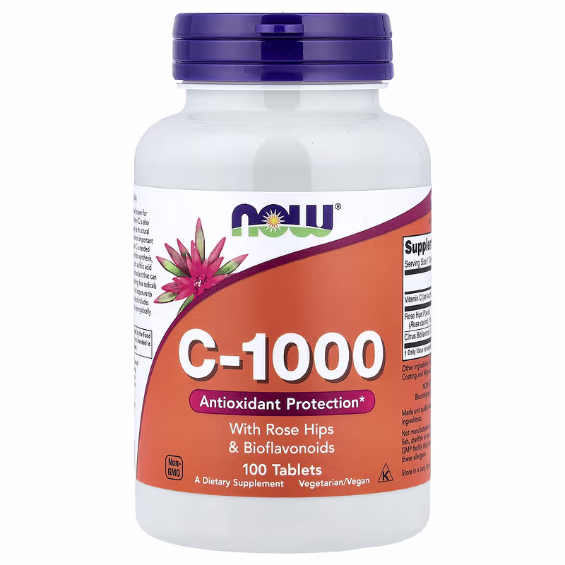 NOW FOODS C-1000 ROSE HIP & BIOFLAVONOIDS 100 CAPS