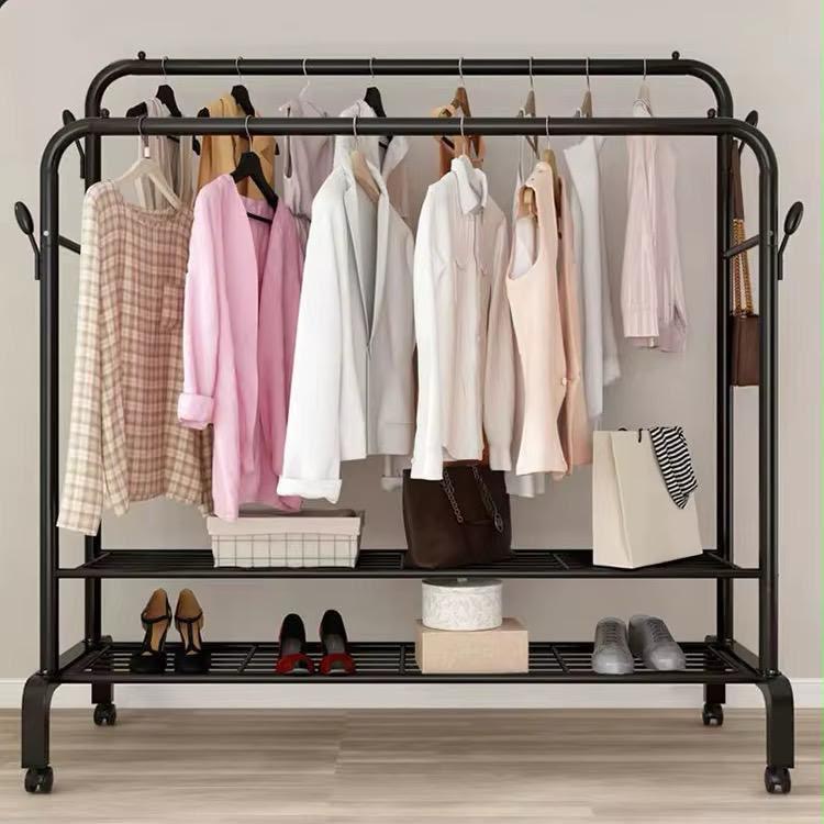 Portant à Vêtements Double – Pratique & Grande Capacité