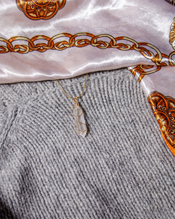 Clear Quartz Gold Necklace