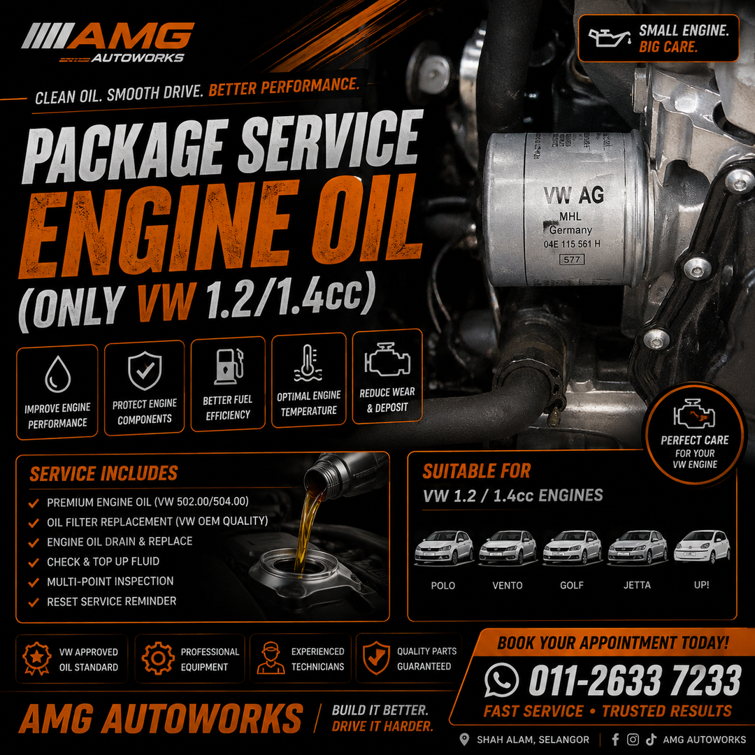 PACKAGE SERVICE ENGINE OIL (ONLY VW 1.2/1.4cc)