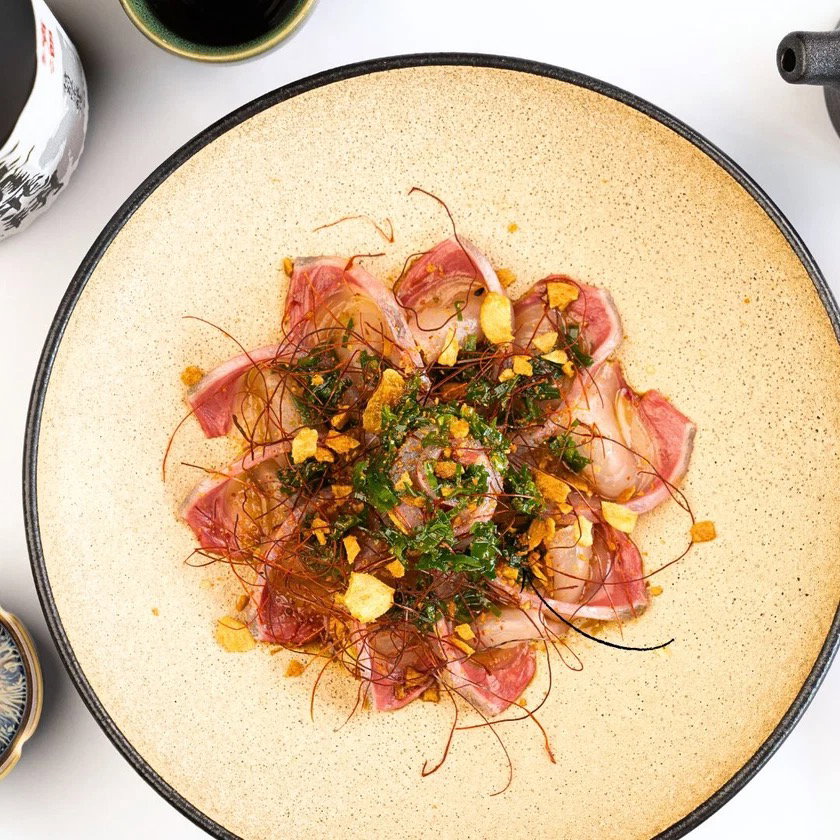 Kanpachi Nira Carpaccio 鮪とニラ