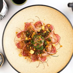 Kanpachi Nira Carpaccio 鮪とニラ