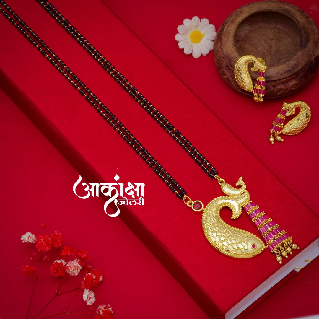 Matsyarupa Ruby Mangalsutra