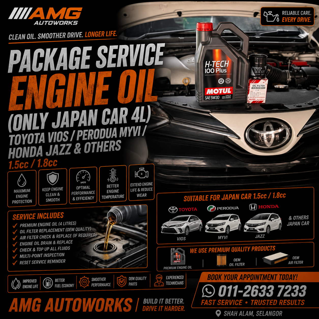 PACKAGE SERVICE ENGINE OIL (ONLY JAPAN CAR 4L)_0