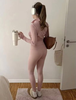3 piece workout sets (Dusty Pink)