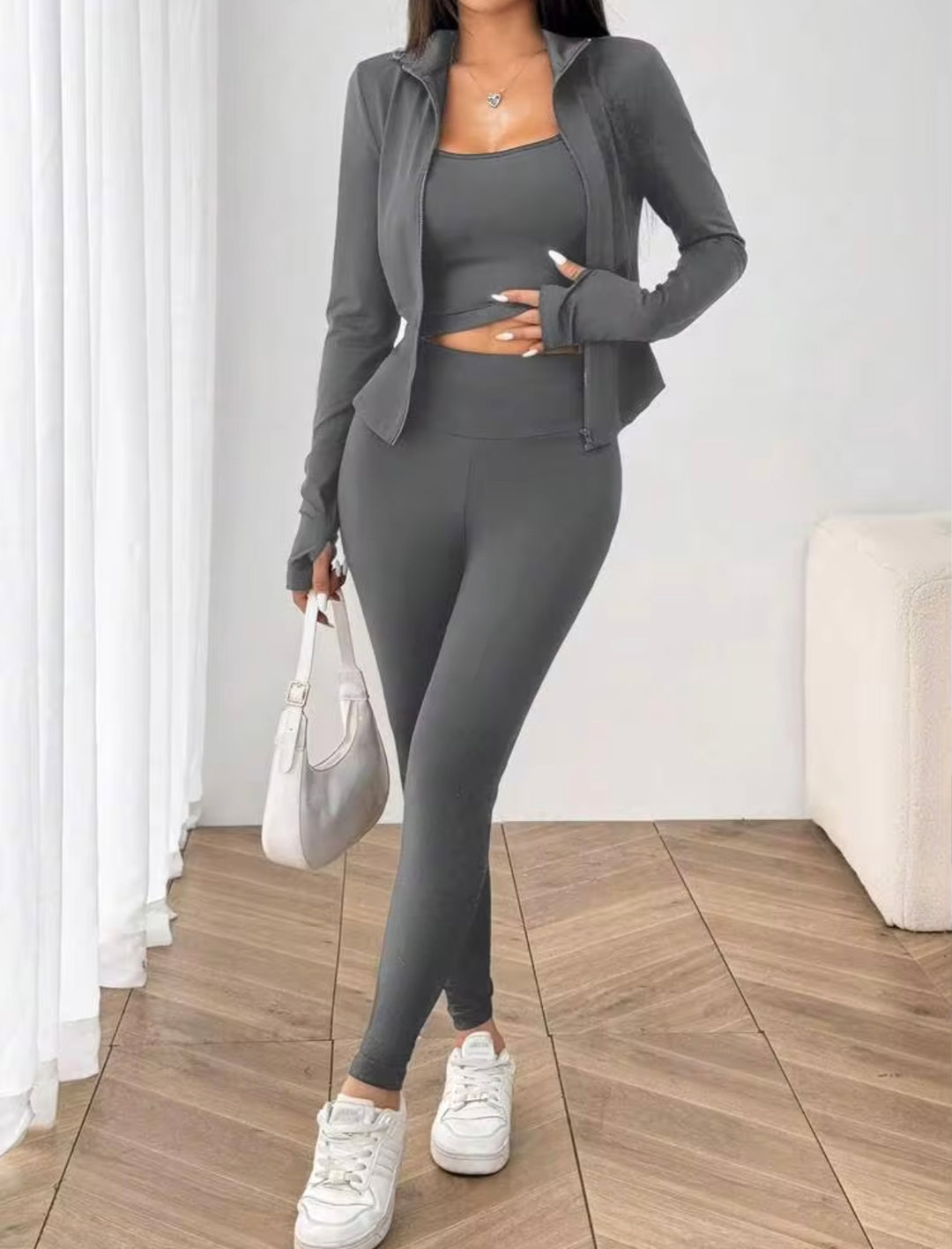 3 piece workout sets (Grey)