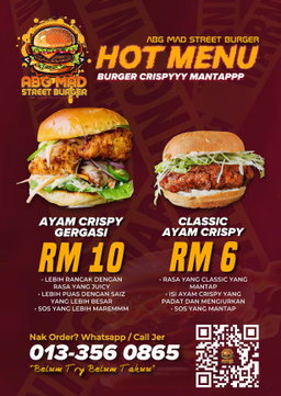 Burger ayam crispy gergasi