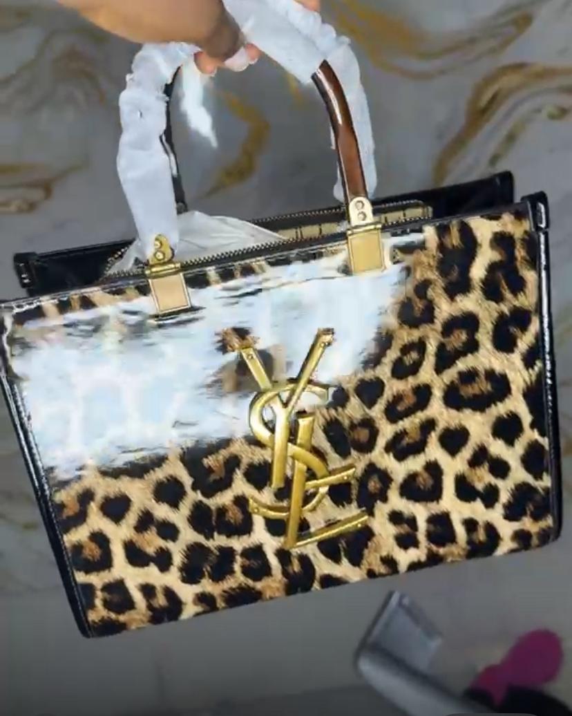 Leopard Print Designer-Style Tote Bag_0