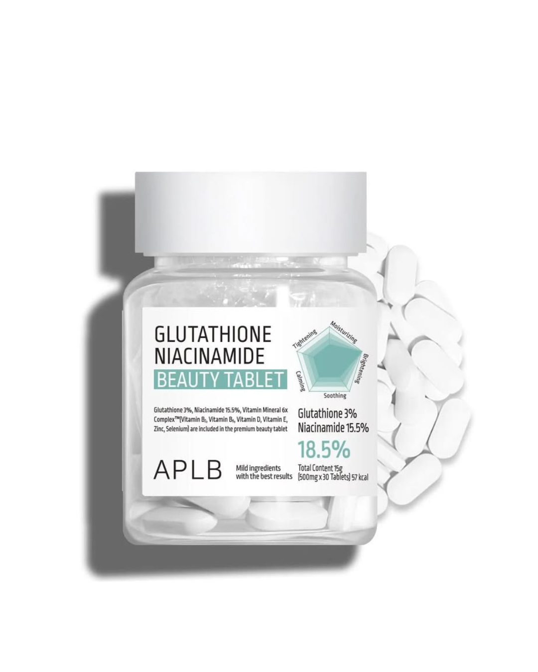 Glutathione Niacinamide Beauty Tablets APLB 30 UNIDADES💊✨
