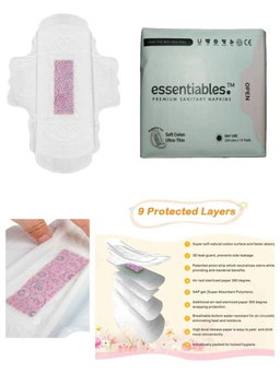 Organic Cotton Ultra-Thin Anion Sanitary Pads 245mm Day Use