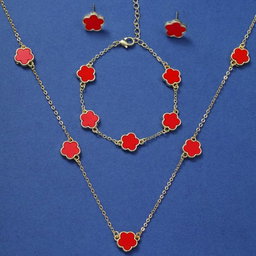 Five leaf necklace set