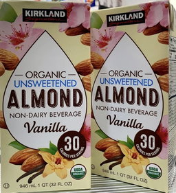 Kirkland unsweetened almond milk 