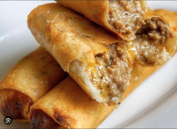 Spring Roll Cheeseburger