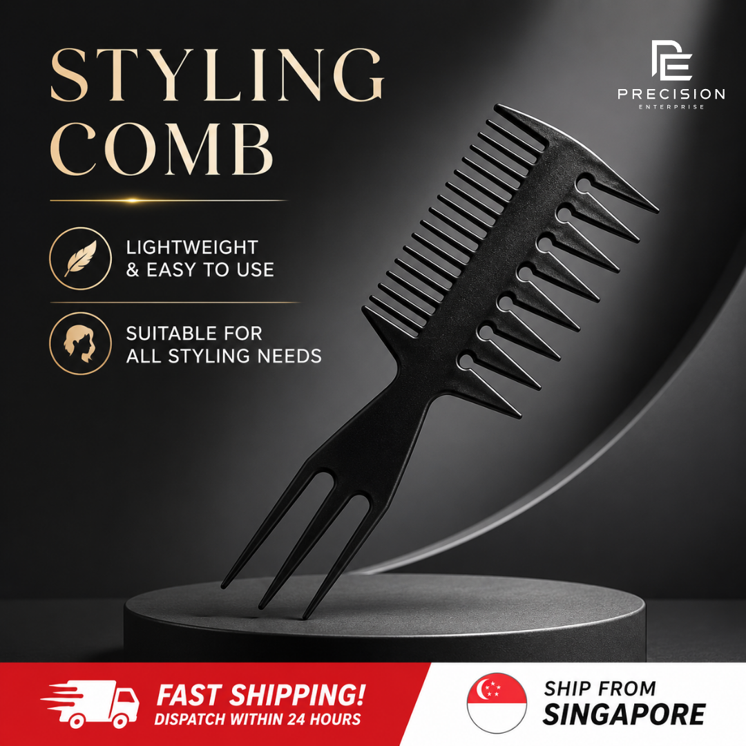 3-in1 Styling Comb | Trusted by Professionals | Slick Back Hairstyle | Unisex Use_0
