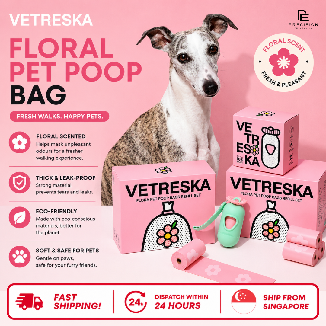 VETRESKA Floral Pet Poop Bag & Dispenser | Scented | Eco-Friendly_0