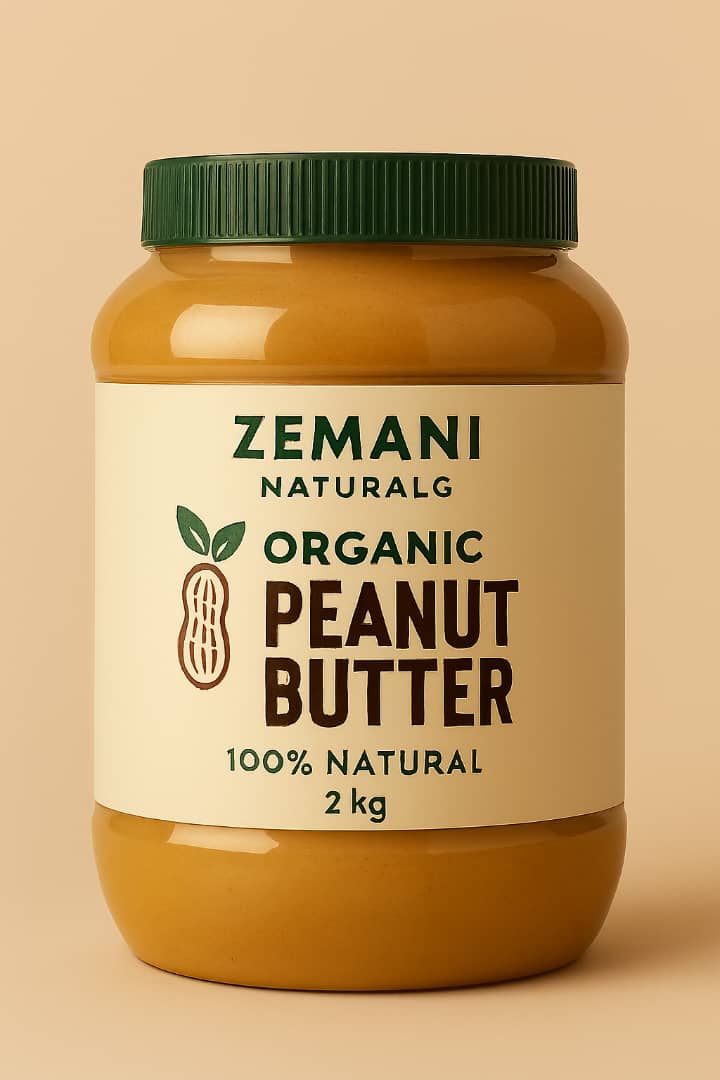 Zemani Naturals Organic Peanut Butter (2 kg) – 100% Natural, Pure Plant Fuel