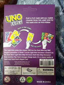 Carte UNO flip