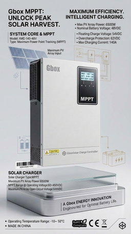 Gbox Solar charger controller 140AH hey voltage