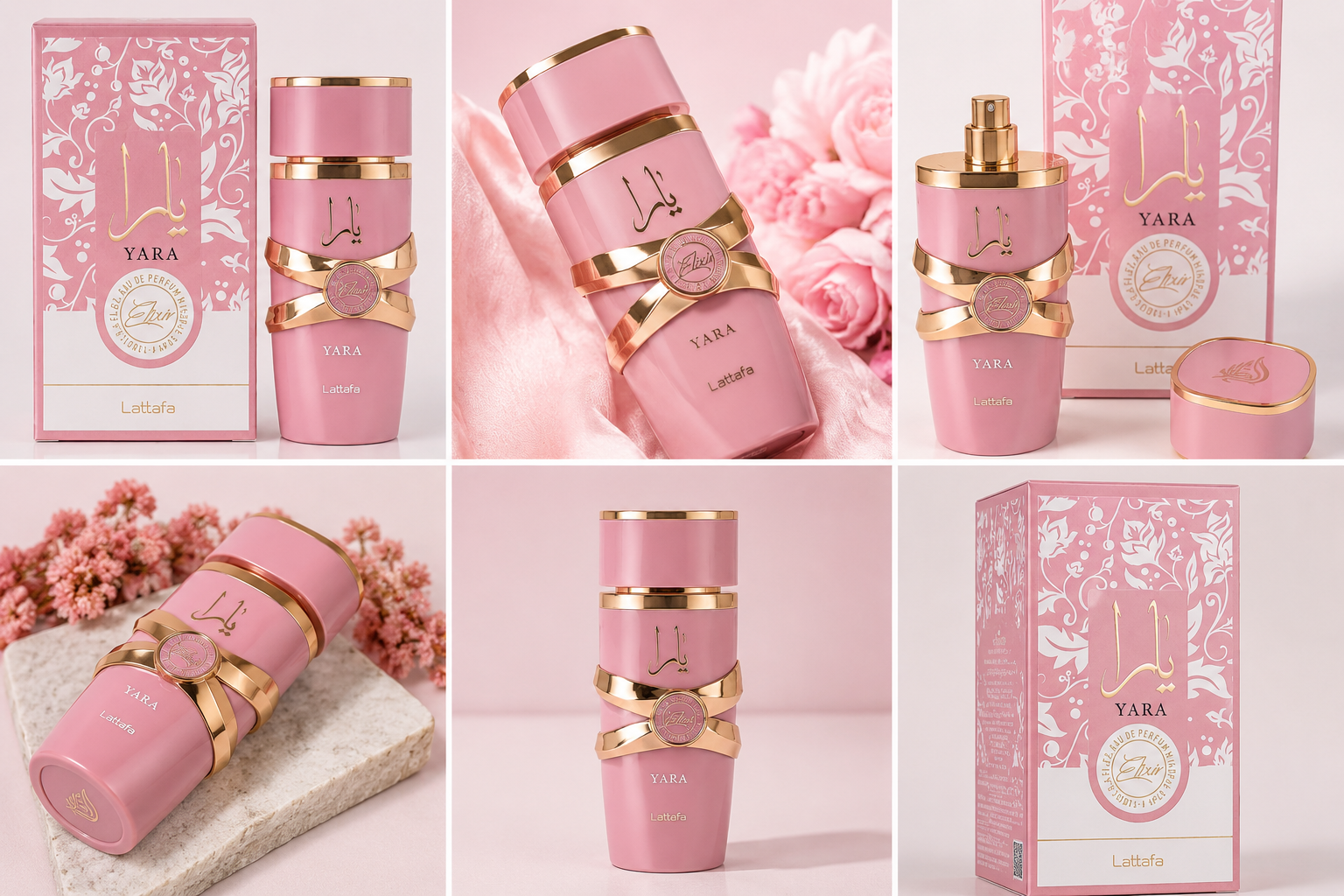 Yara Elixir de Lattafa est un parfum féminin élégant et séduisant, présenté dans un magnifique flacon rose aux finitions dorées. Son design raffiné en fait également un très beau cadeau._1