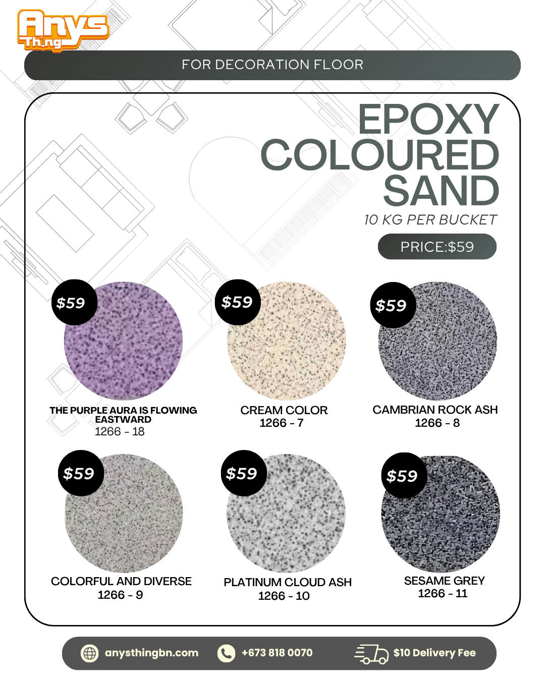 epoxy coloured sand (10kg)