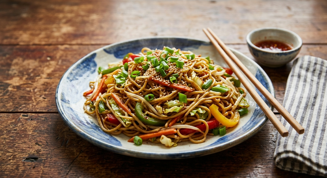स्ट्रीट स्टाइल वेज चाउमीन (Veg Chowmein)