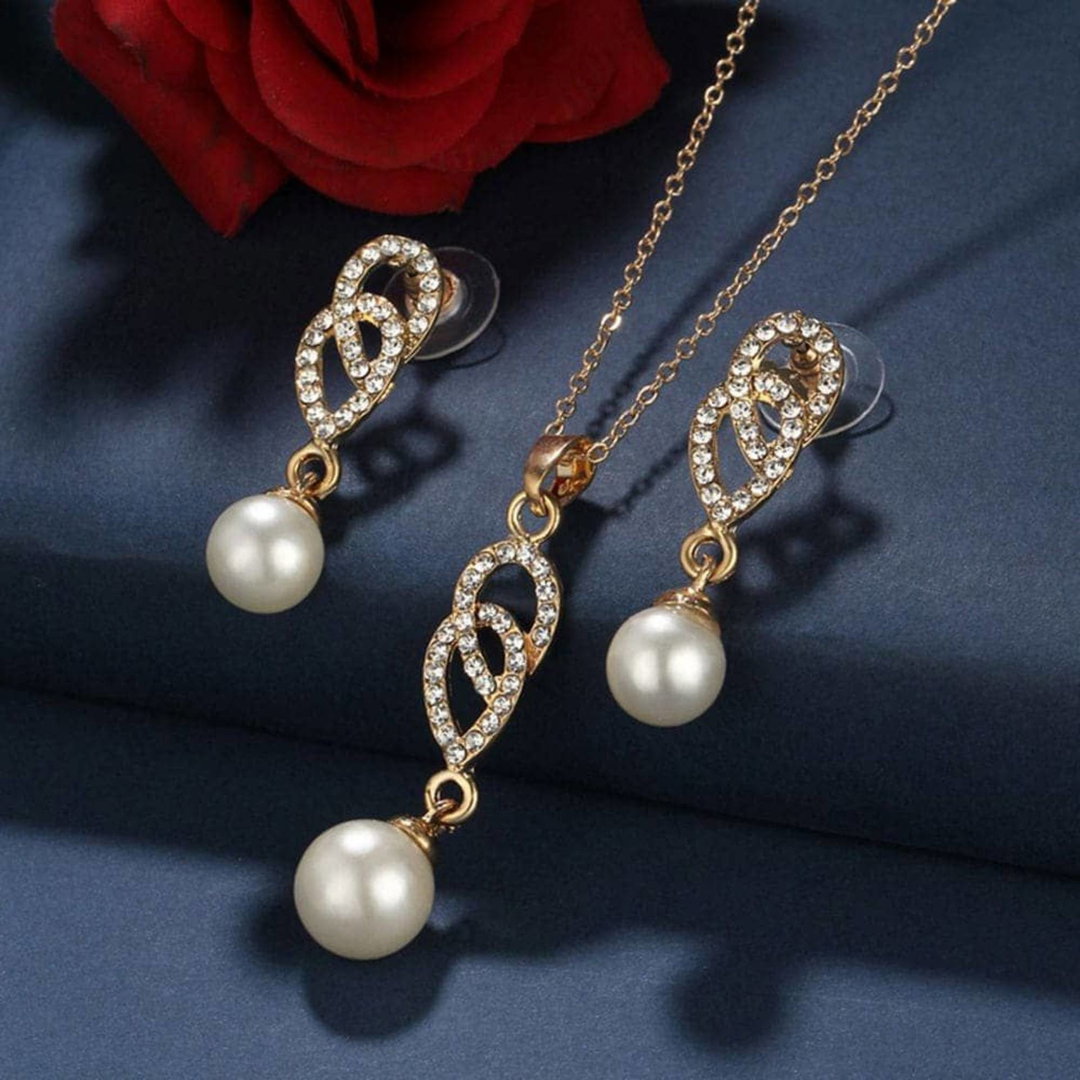 Water drop necklace set