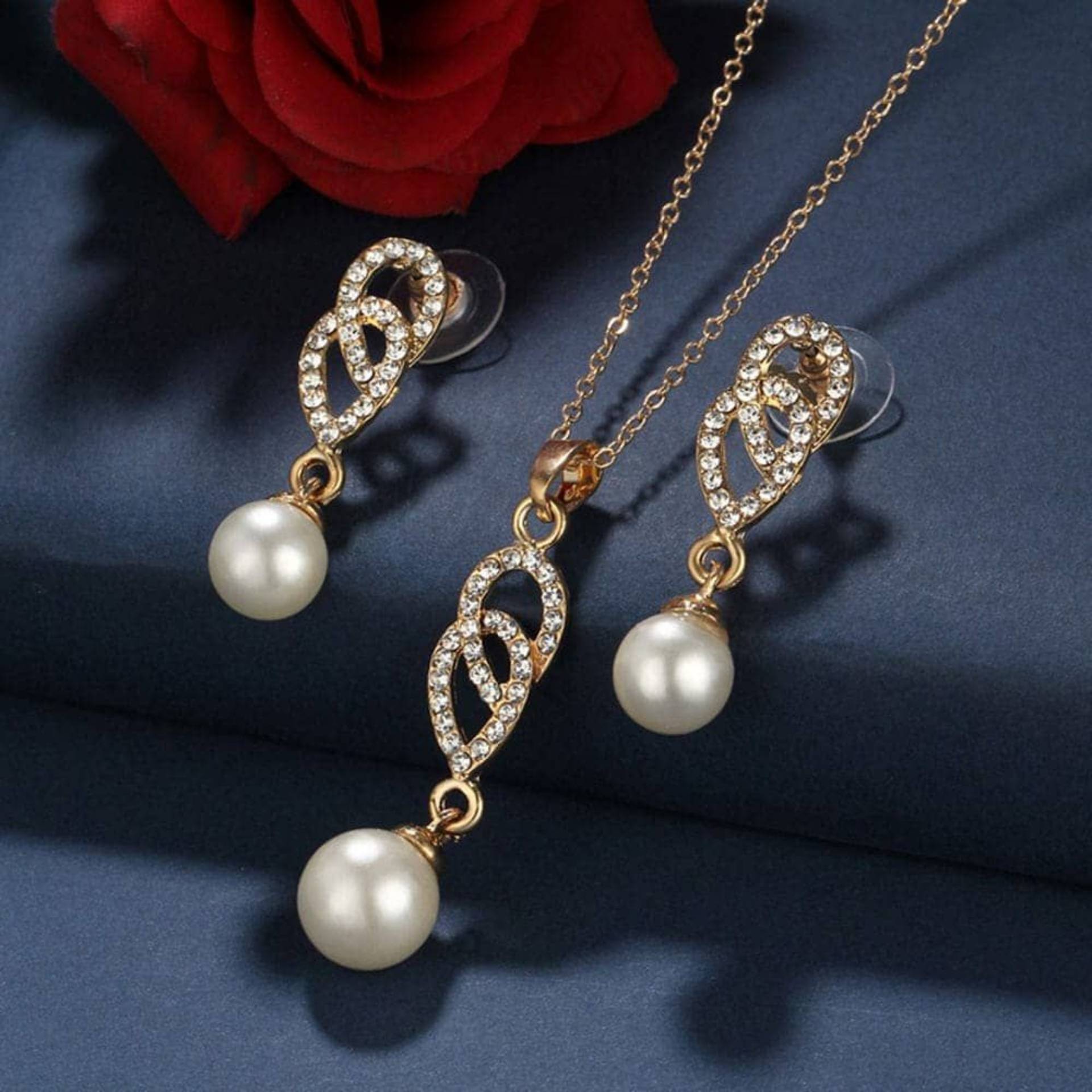Water drop necklace set_0